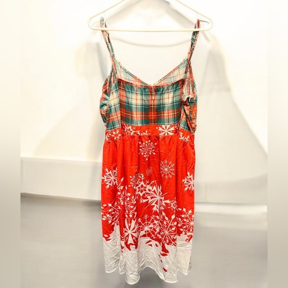 Festive Cat Dress with Plaid Top 3XL side zipper length 39in pit to pit 20in - Picture 2 of 6